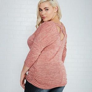 Forever 21 Pink Marled Knit Sweater